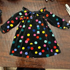 12-18 months Hanna Anderson Polka Dotted Velour Party Dress
